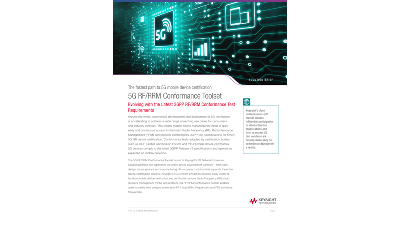 5G RF/RRM Conformance Toolset